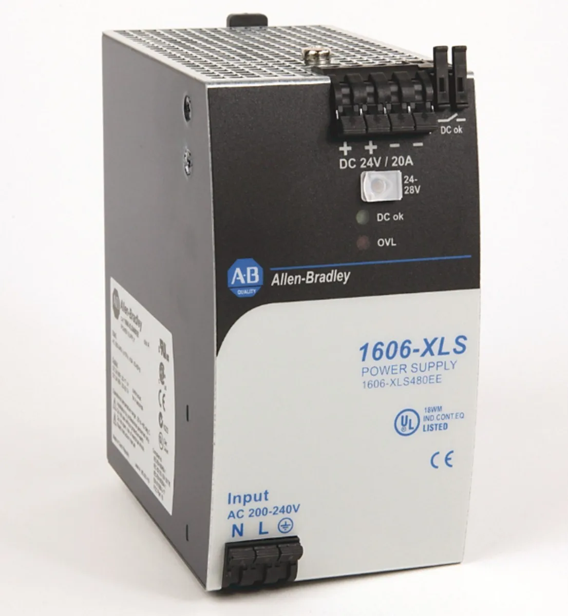 Allen Bradley 1606-XLS480EE — DC Power Supply 1606-XLS - Power & Electricals product front view image