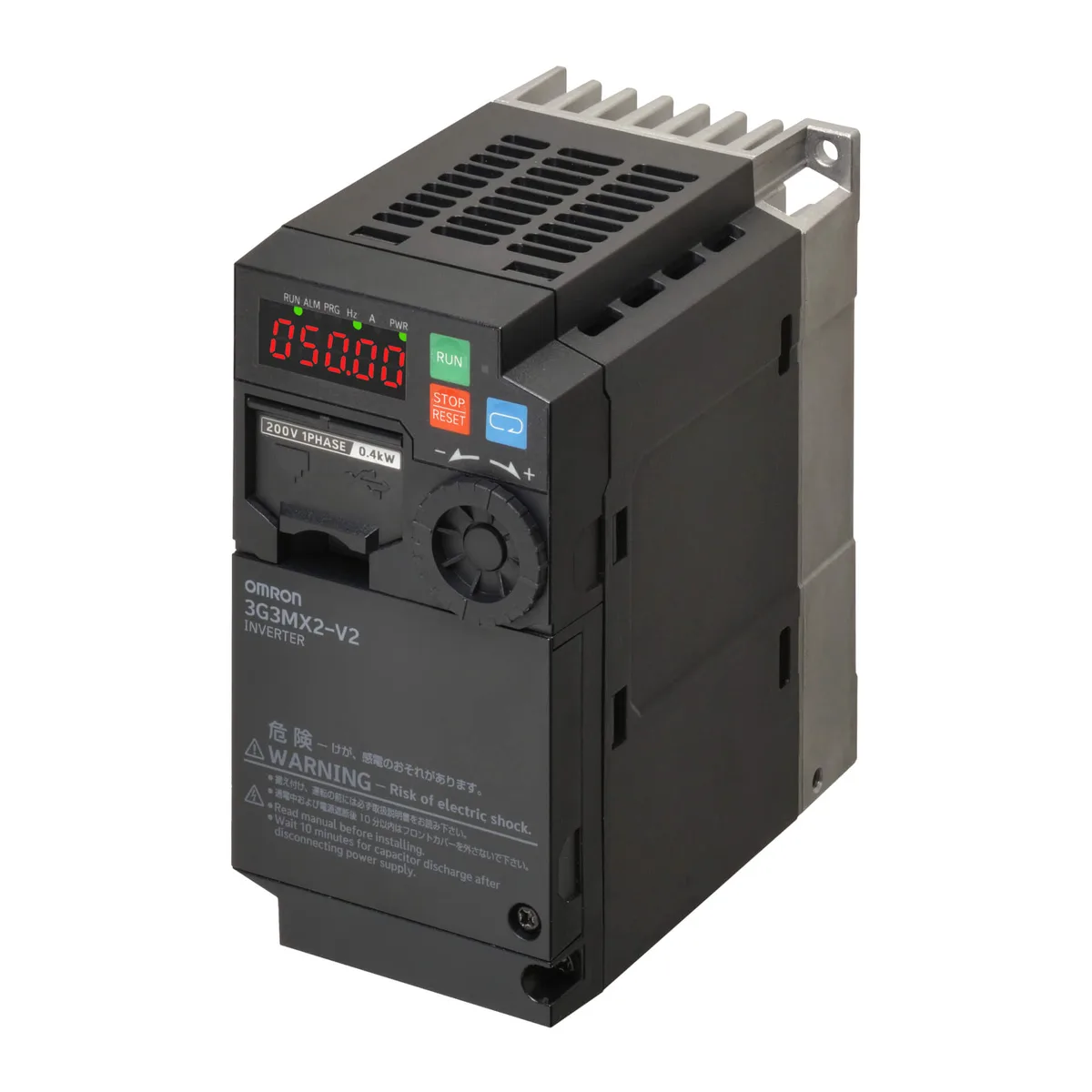 OMRON 3G3MX2-A4022 — MX2 VFD – 2.2 kW Sensorless Vector Inverter - Drives & Inverters product front view image