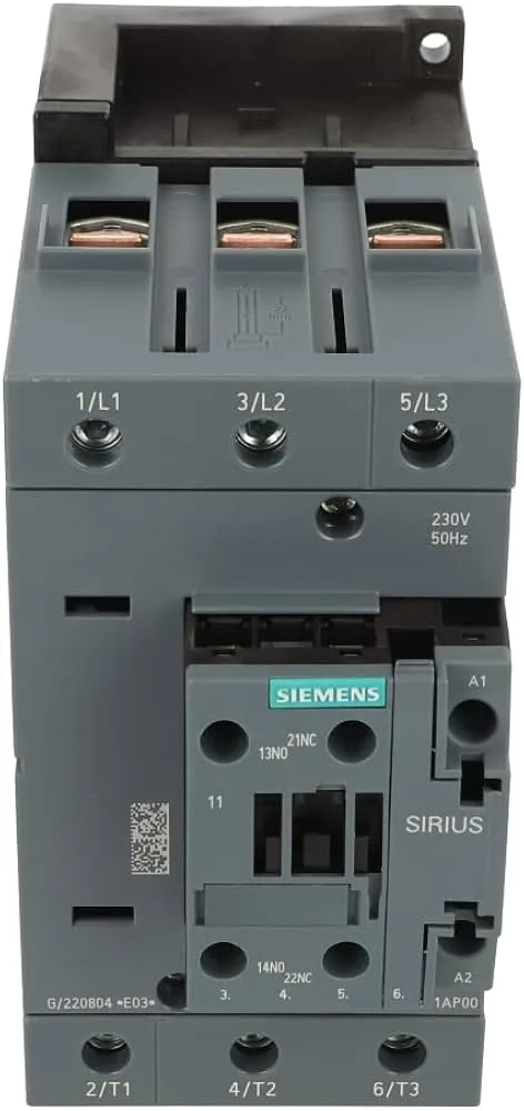 Siemens 3RT2046-1AP00 — SIRIUS 3RT2046 Contactor, 37 kW/400 V - Power & Electricals product front view image