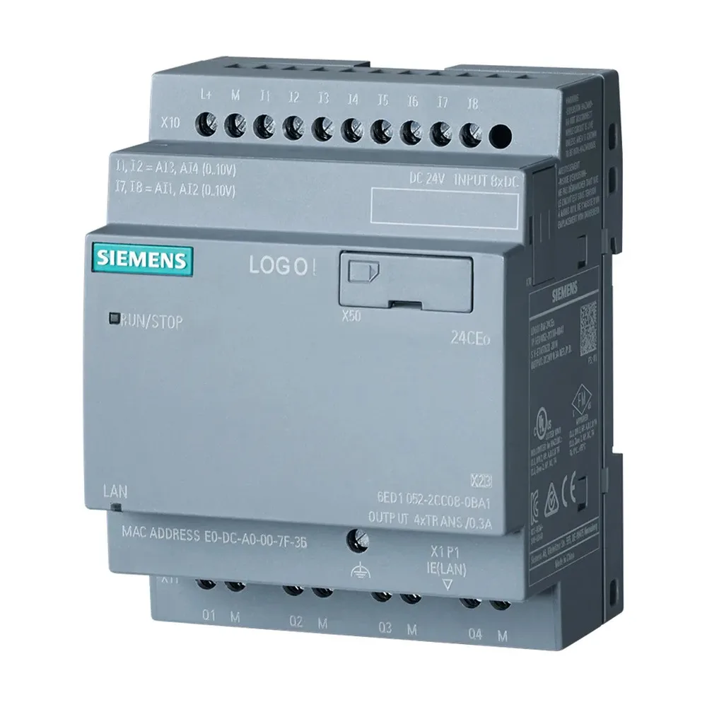 Siemens 6ED1052-1MD08-0BA0 — SIMATIC LOGO! 8 Logic Module - Controllers & PLCs product front view image
