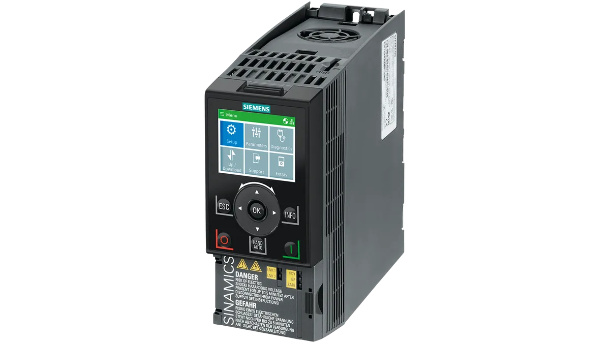 Siemens 6SL3210-1KE23-8UF1 — SINAMICS G120C AC Drive – 11 kW VFD - Drives & Inverters product front view image
