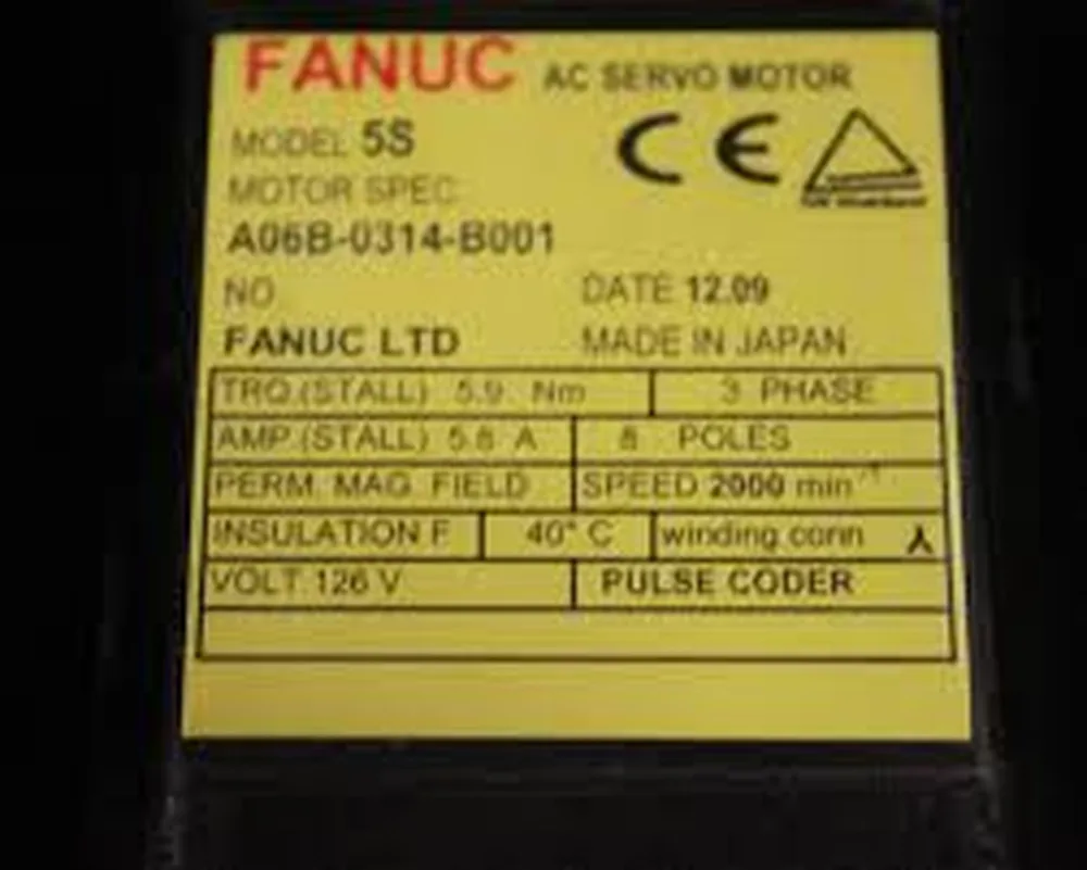 FANUC A06B-0314-B001 — AC Servo Motor - Motors product front view image
