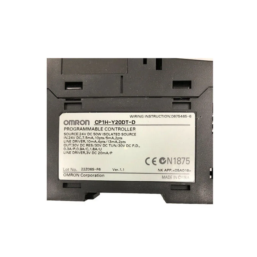 OMRON CP1H-Y20DT-D — CP1H-Y20DT Series Programmable Controller (Plc) - Controllers & PLCs product front view image