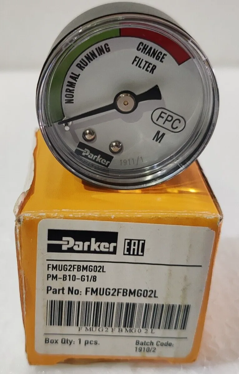 Parker FMUG2FBMG02L — FMUG2FB Series Differential Pressure Indicator - Hydraulics & Pneumatics product front view image
