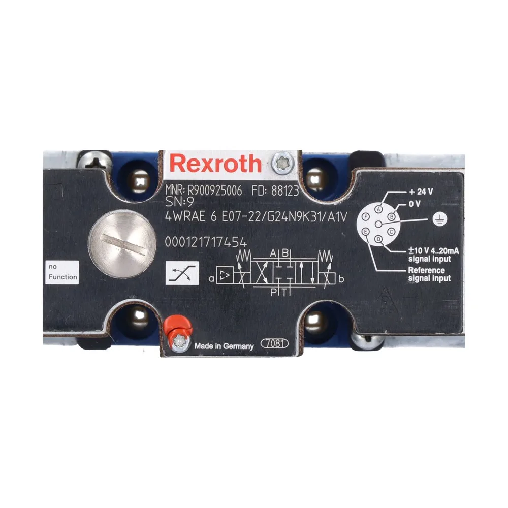 Rexroth R900925006 — Bosch Rexroth 4WRAE6 Series Proportional Directional Valve - Hydraulics & Pneumatics product front view image