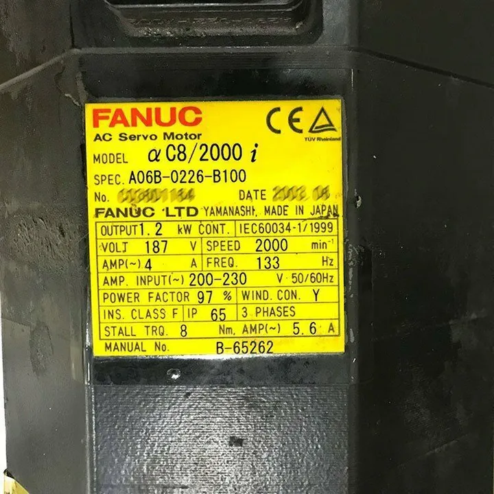 FANUC A06B-0226-B100 — AC Servo Motor - Motors product front view