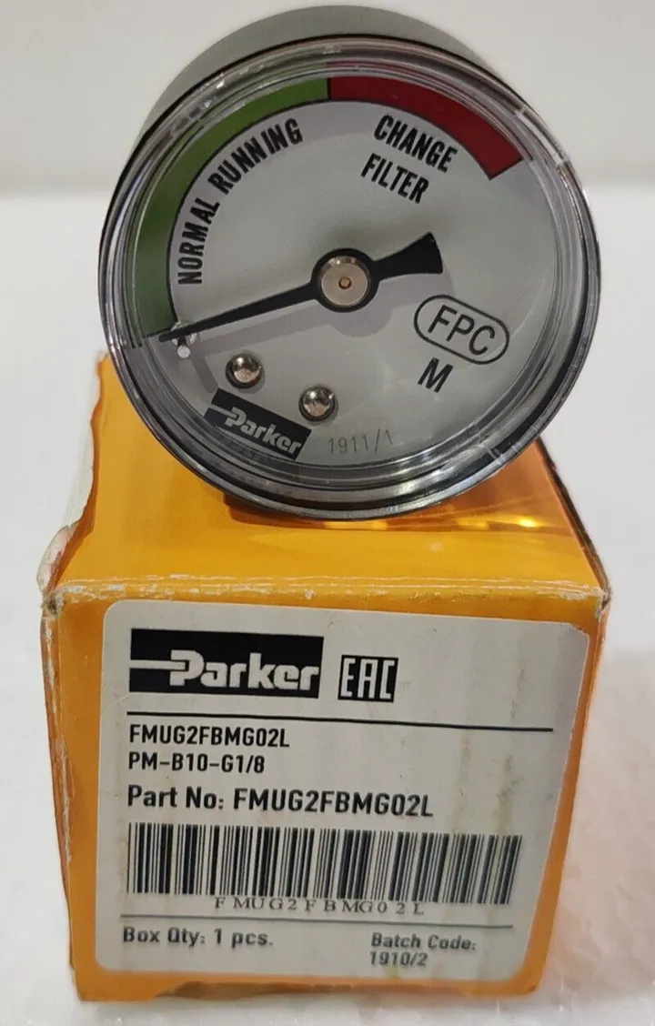 Parker FMUG2FBMG02L — FMUG2FB Series Differential Pressure Indicator - Hydraulics & Pneumatics product front view