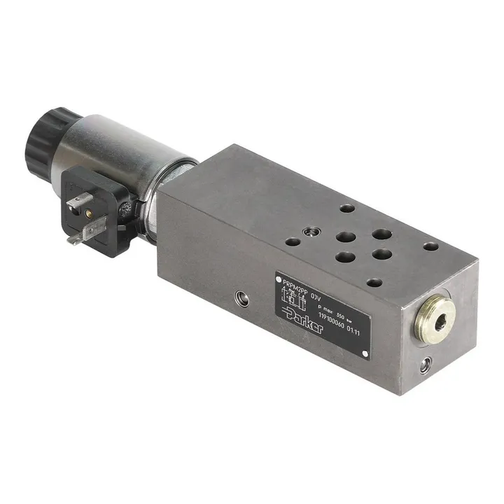 Parker PRPM3PP20KV — PRPM3PP Series Proportional Pressure-Reducing Valve - Hydraulics & Pneumatics product front view