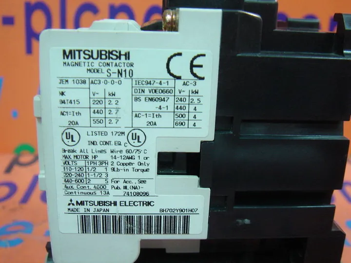 Mitsubishi S-N10 — Magnetic Contactor - Power & Electricals product front view